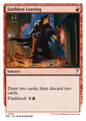 Faithless Looting (White Border) [Mystery Booster 2] | Silver Goblin