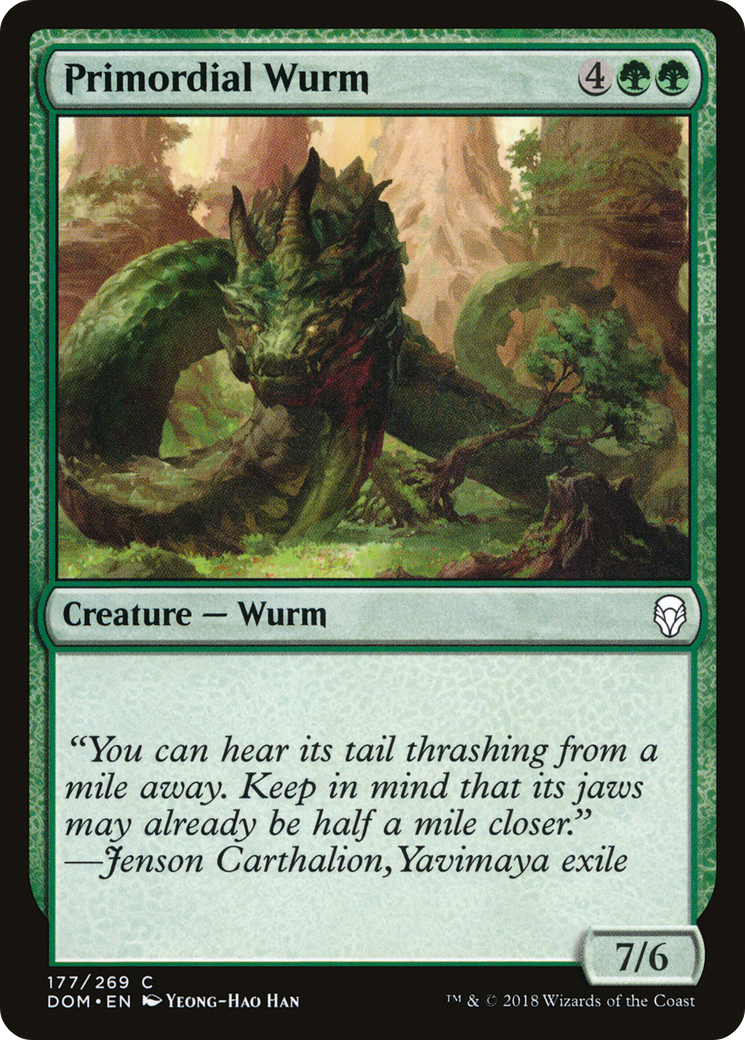 Primordial Wurm [Dominaria] | Silver Goblin