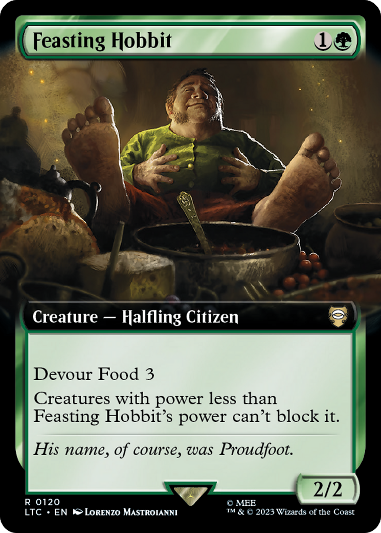 Feasting Hobbit (Extended Art) [The Lord of the Rings: Tales of Middle-Earth Commander] | Silver Goblin