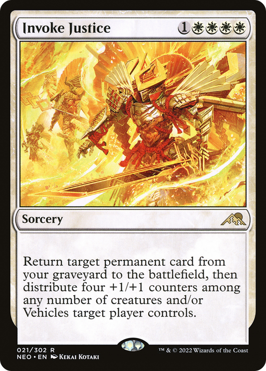 Invoke Justice [Kamigawa: Neon Dynasty] Foil