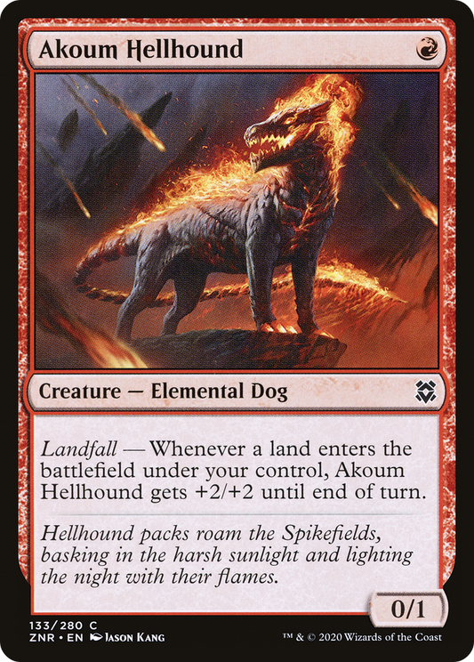 Akoum Hellhound [Zendikar Rising] Foil