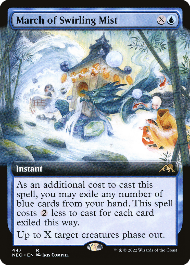 March of Swirling Mist (Extended Art) [Kamigawa: Neon Dynasty] Foil