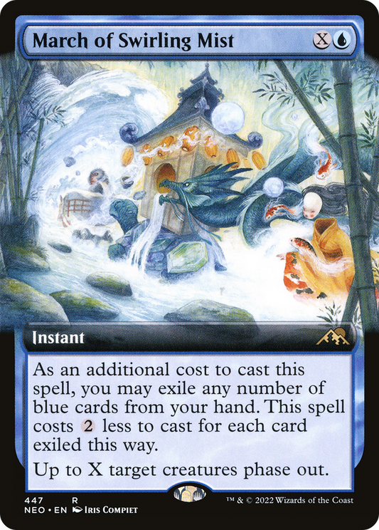March of Swirling Mist (Extended Art) [Kamigawa: Neon Dynasty] Foil