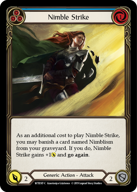 Nimble Strike (Blue) 1st Edition  (WTR187) - Welcome to Rathe | Silver Goblin