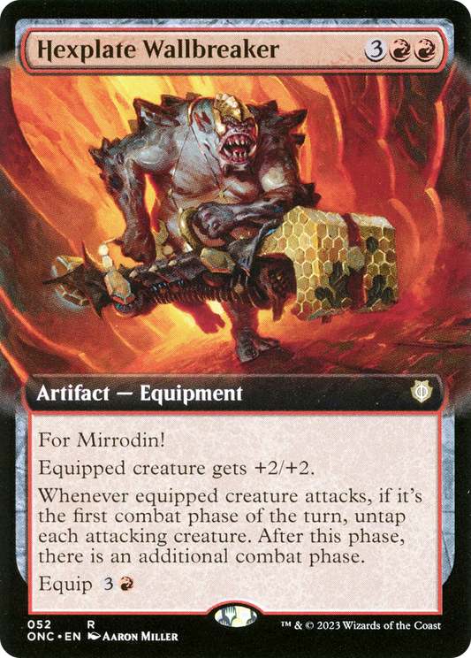 Hexplate Wallbreaker (Extended Art) [Phyrexia: All Will Be One Commander] Foil