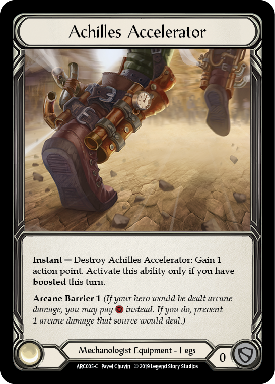 Achilles Accelerator [ARC005-C] (Arcane Rising)  1st Edition Cold Foil | Silver Goblin