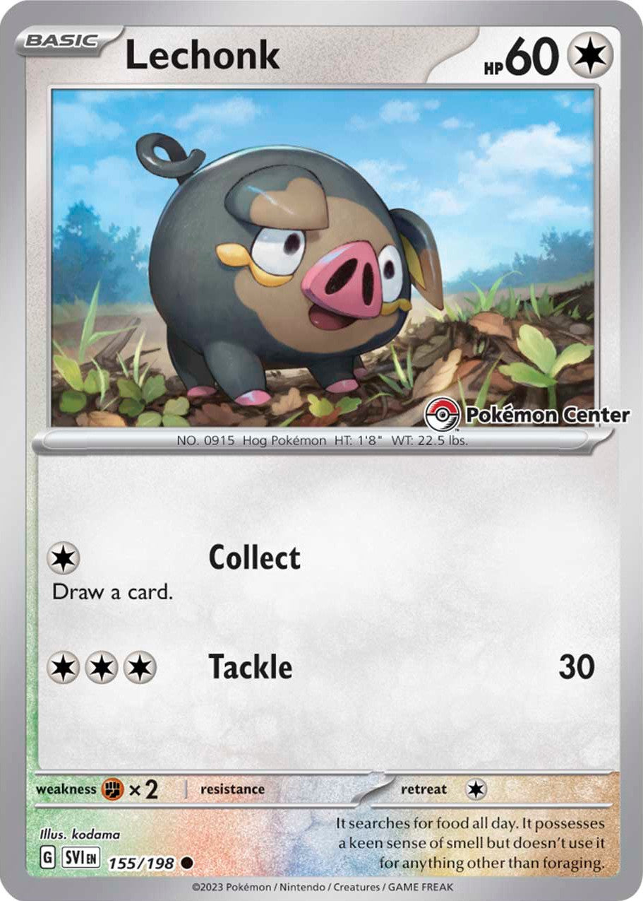 Lechonk (155/198) (Pokemon Center Exclusive) [Scarlet & Violet: Base Set] | Silver Goblin