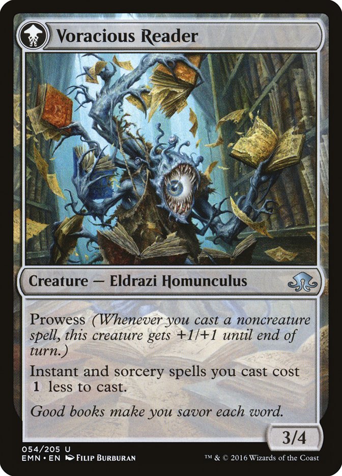 Curious Homunculus // Voracious Reader [Eldritch Moon] Foil