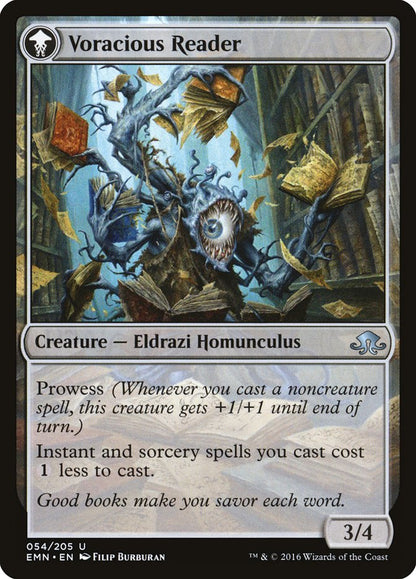 Curious Homunculus // Voracious Reader [Eldritch Moon] Foil