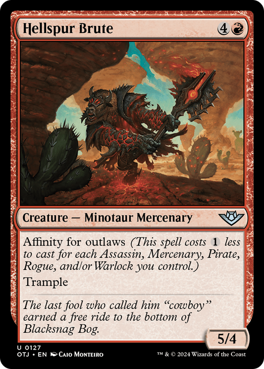 Hellspur Brute [Outlaws of Thunder Junction] Foil