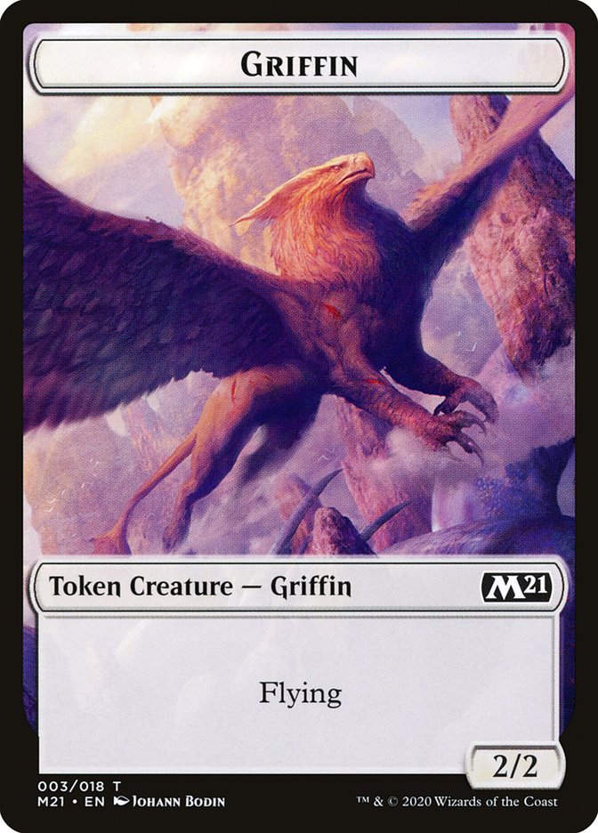 Dog // Griffin Double-Sided Token [Core Set 2021 Tokens] | Silver Goblin