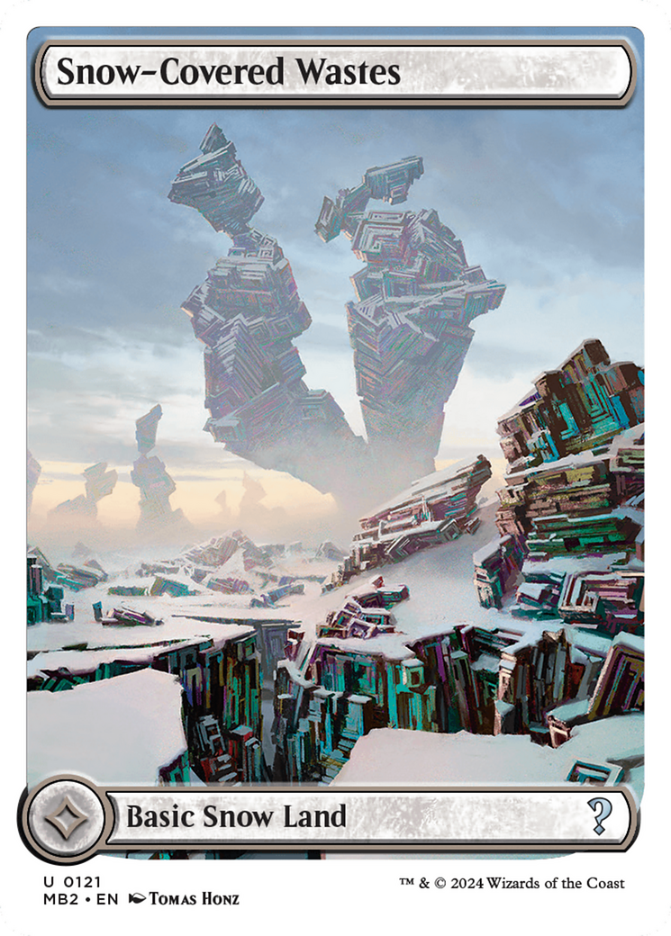 Snow-Covered Wastes (White Border) (121) - Mystery Booster 2