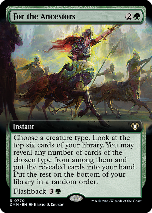 For the Ancestors (Extended Art) [Commander Masters] Foil
