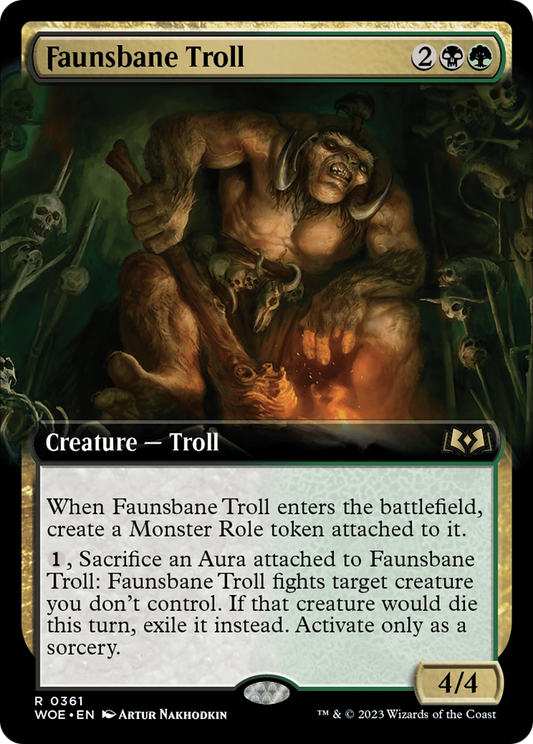 Faunsbane Troll (Extended Art) [Wilds of Eldraine] Foil