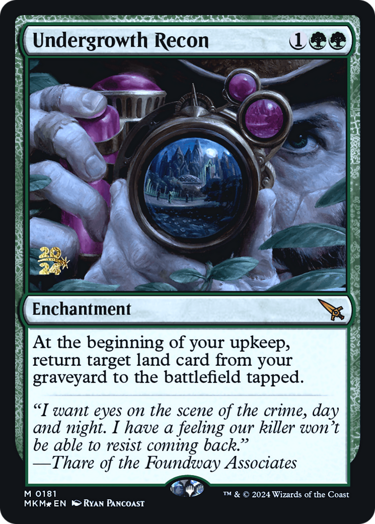 Undergrowth Recon [Murders at Karlov Manor Prerelease Promos] | Silver Goblin