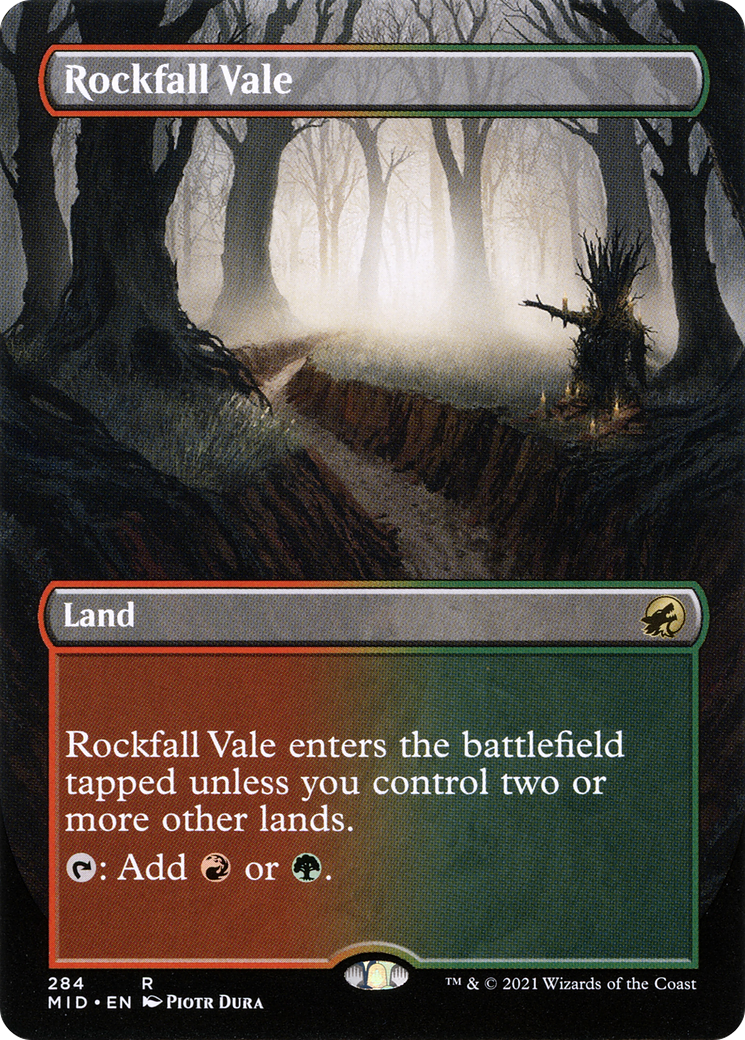 Rockfall Vale (Borderless) (284) Foil - Innistrad: Midnight Hunt