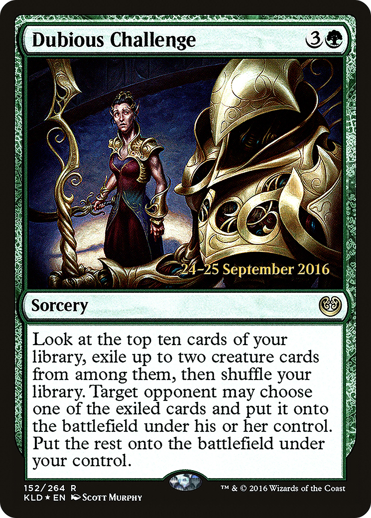 Dubious Challenge [Kaladesh Prerelease Promos] | Silver Goblin