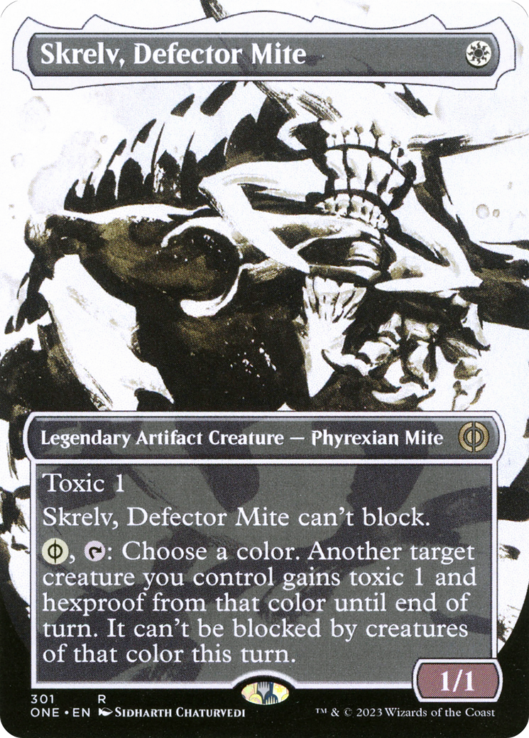 Skrelv, Defector Mite (Borderless Ichor) [Phyrexia: All Will Be One] Foil