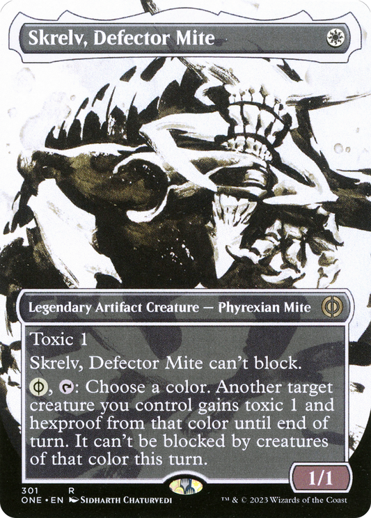 Skrelv, Defector Mite (Borderless Ichor) [Phyrexia: All Will Be One] Foil