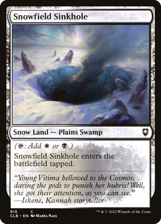 Snowfield Sinkhole [Commander Legends: Battle for Baldur's Gate]