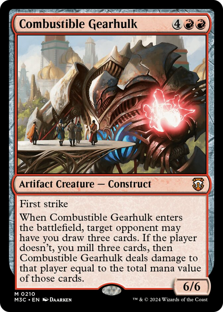 Combustible Gearhulk (Ripple Foil) [Modern Horizons 3 Commander] | Silver Goblin