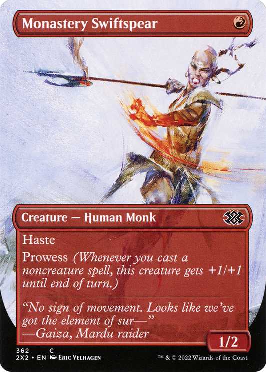 Monastery Swiftspear (Borderless Alternate Art) [Double Masters 2022] Foil