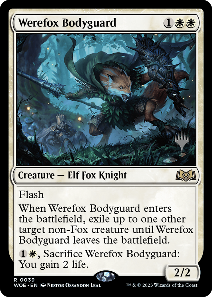 Werefox Bodyguard (Promo Pack) [Wilds of Eldraine Promos] | Silver Goblin