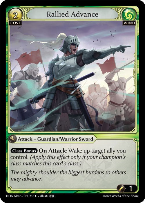 Rallied Advance (218) [Dawn of Ashes: Alter Edition] Foil