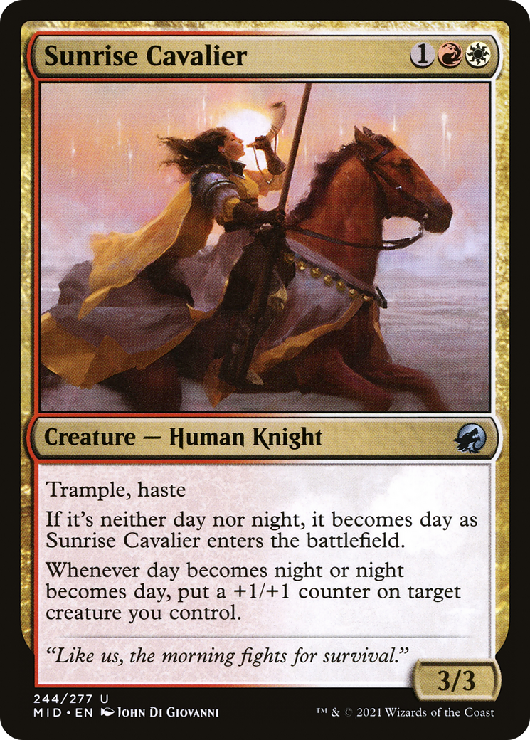 Sunrise Cavalier (244) Foil - Innistrad: Midnight Hunt