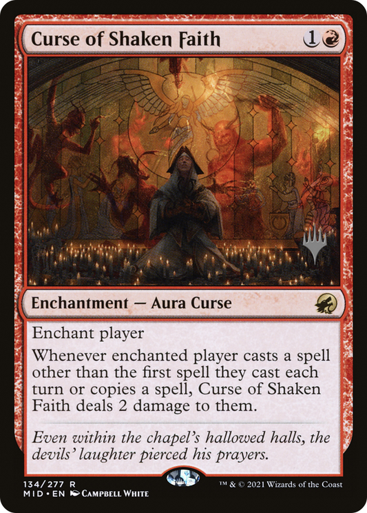 Curse of Shaken Faith (Promo Pack) [Innistrad: Midnight Hunt Promos] Foil