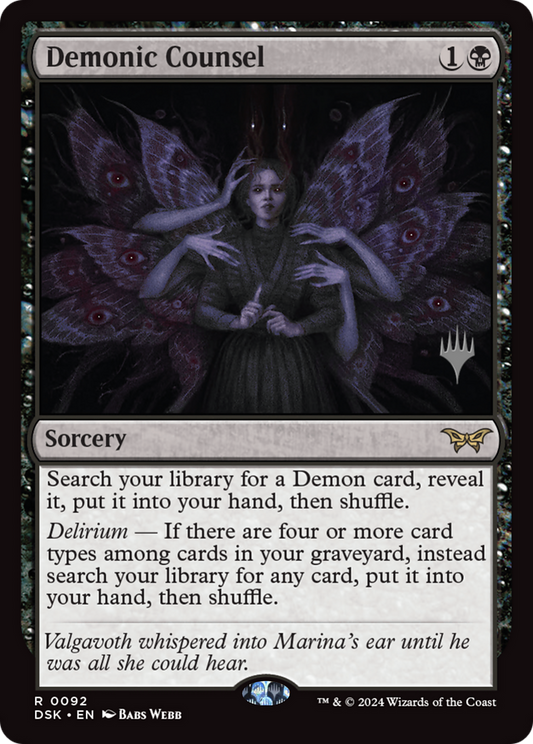 Demonic Counsel [Duskmourn: House of Horror Promos] Foil