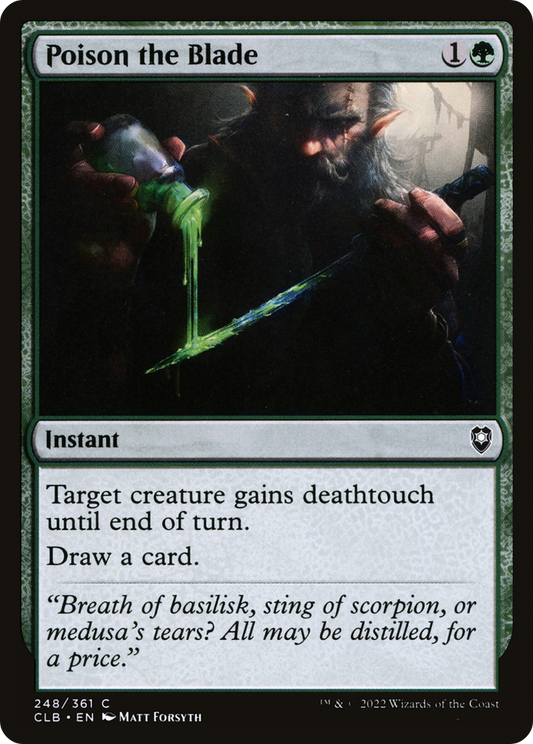 Poison the Blade [Commander Legends: Battle for Baldur's Gate] Foil