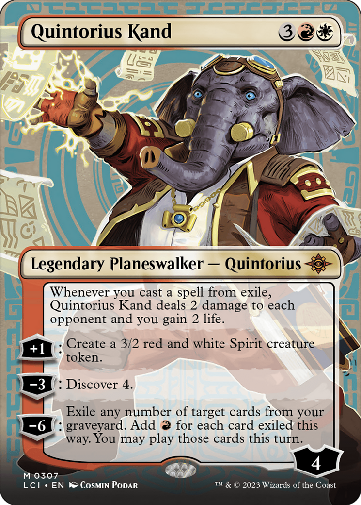 Quintorius Kand (0307) (Borderless) [The Lost Caverns of Ixalan] | Silver Goblin