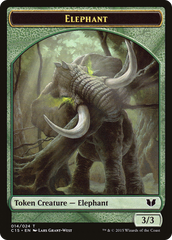 Elephant // Saproling Double-Sided Token [Commander 2015 Tokens] | Silver Goblin