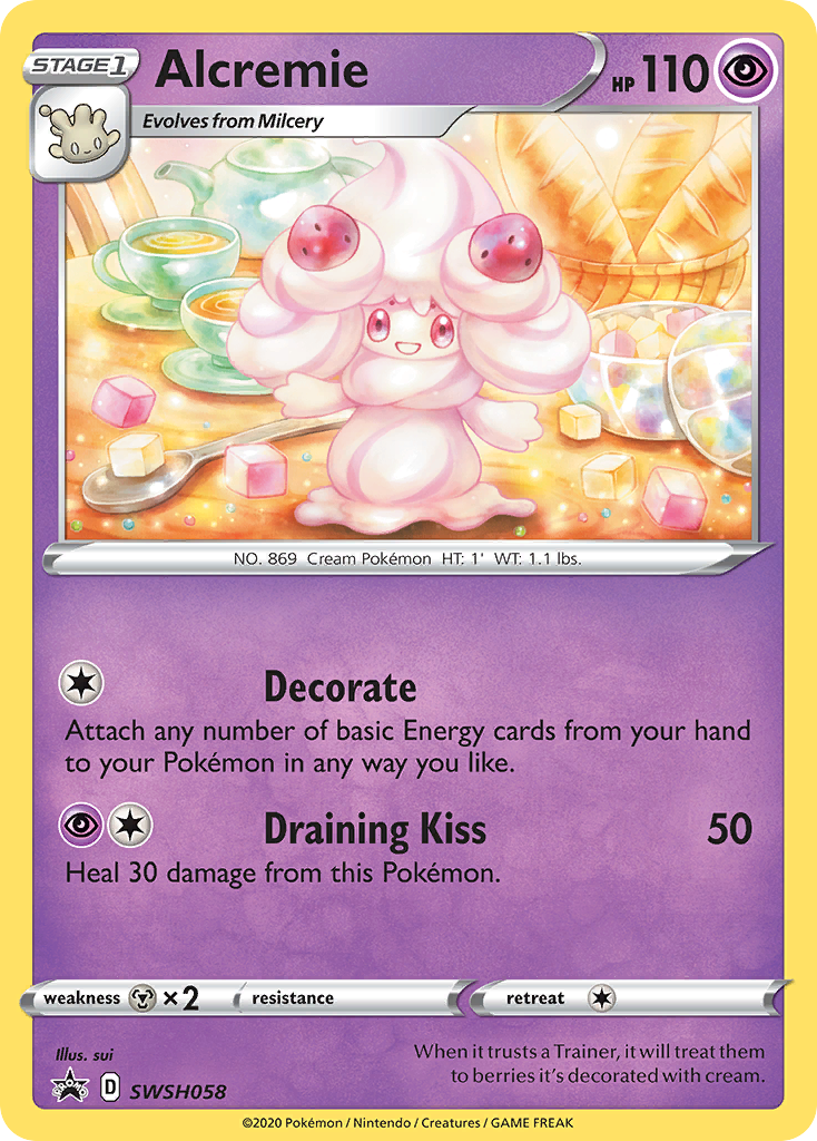 Alcremie (SWSH058) [Sword & Shield: Black Star Promos] | Silver Goblin