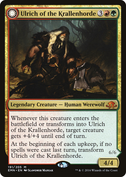 Ulrich of the Krallenhorde // Ulrich, Uncontested Alpha [Eldritch Moon] Foil