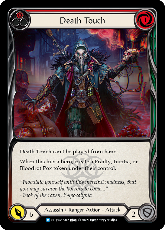 Death Touch (Red) [OUT162] (Outsiders)  Rainbow Foil | Silver Goblin