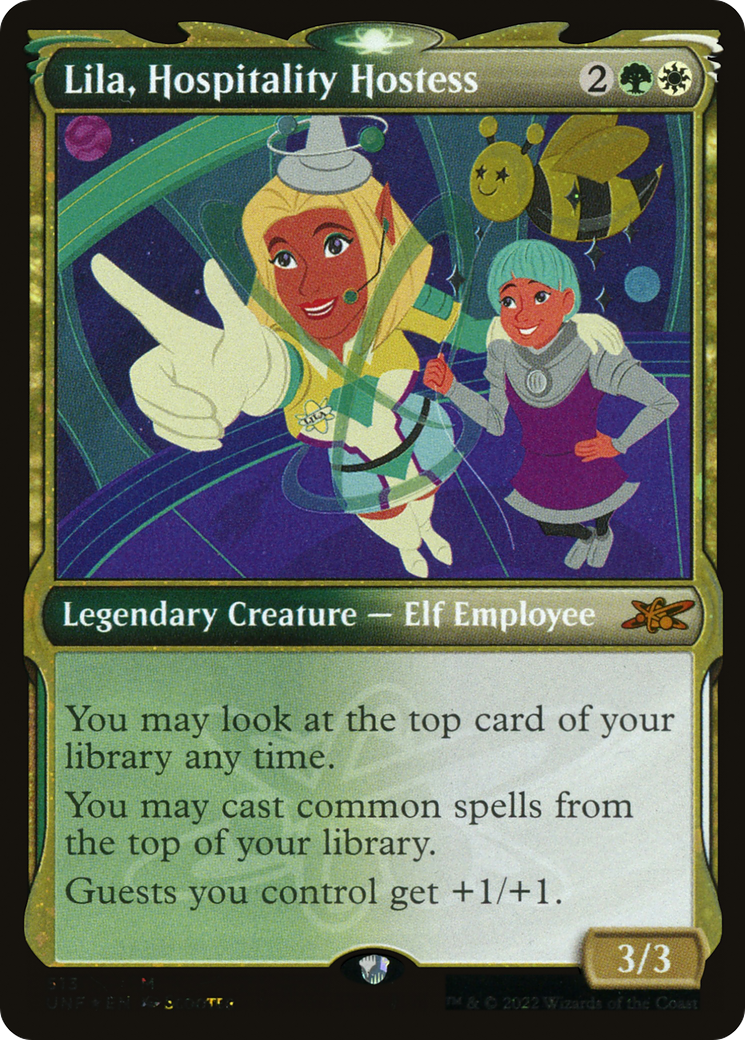 Lila, Hospitality Hostess (Showcase) (Galaxy Foil) [Unfinity]
