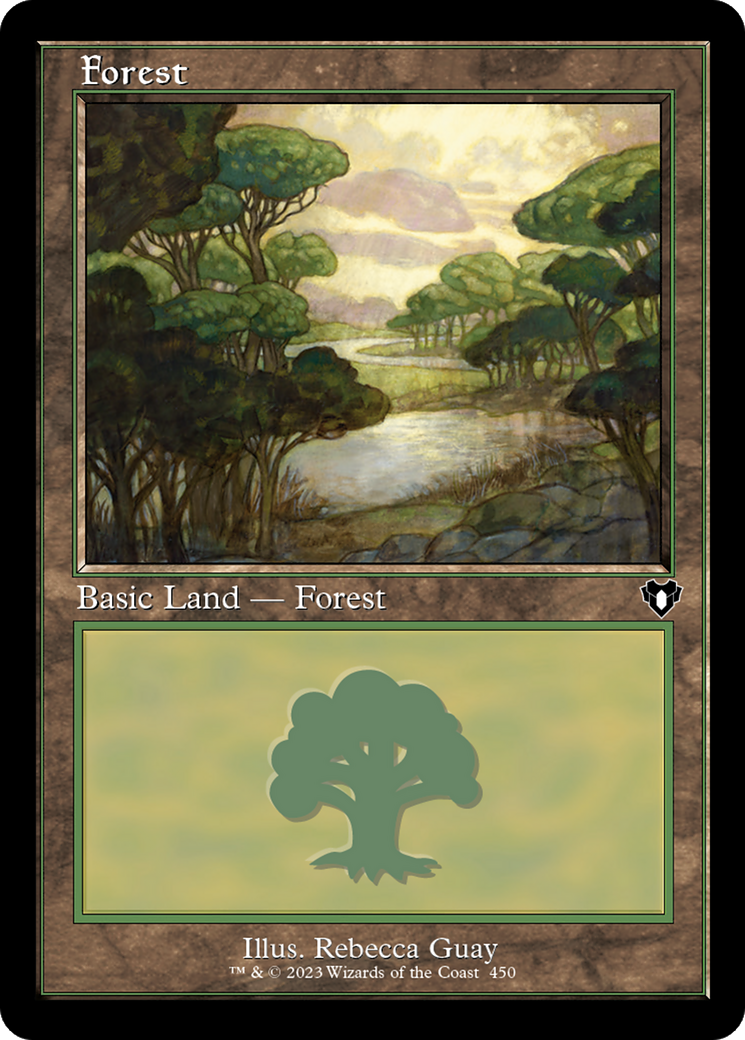 Forest (450) (Retro) [Commander Masters] Foil