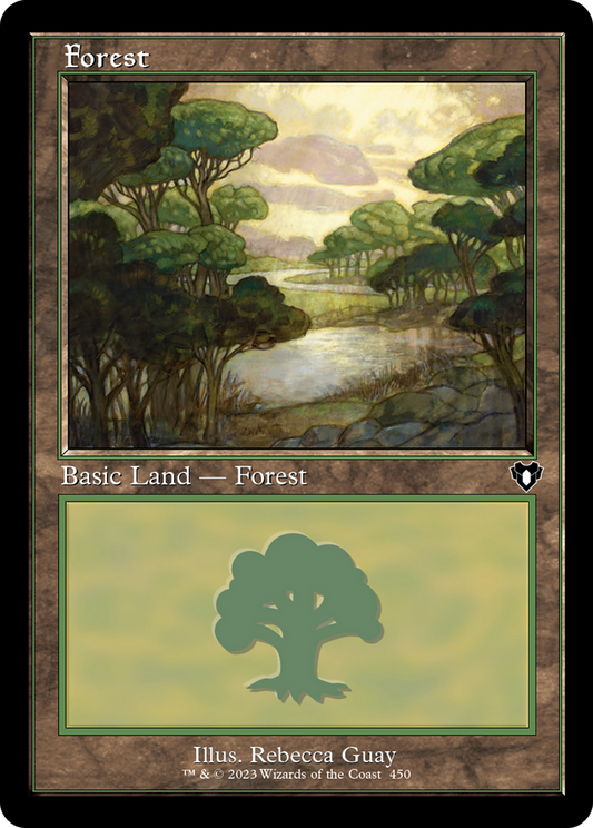 Forest (450) (Retro) [Commander Masters] Foil