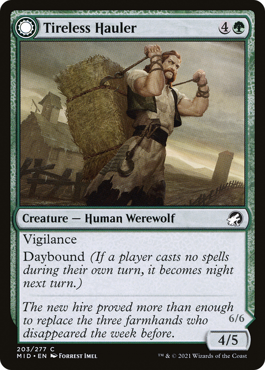 Tireless Hauler // Dire-Strain Brawler [Innistrad: Midnight Hunt] Foil