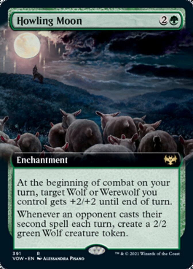 Howling Moon (Extended Art) [Innistrad: Crimson Vow] | Silver Goblin