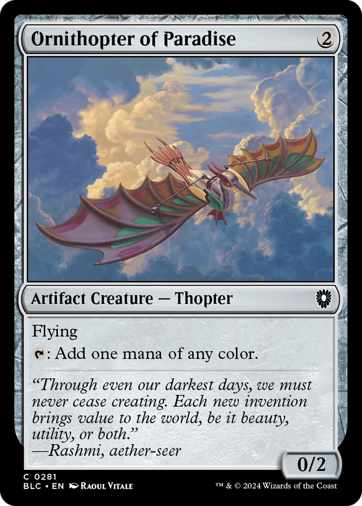 Ornithopter of Paradise [Bloomburrow Commander] | Silver Goblin