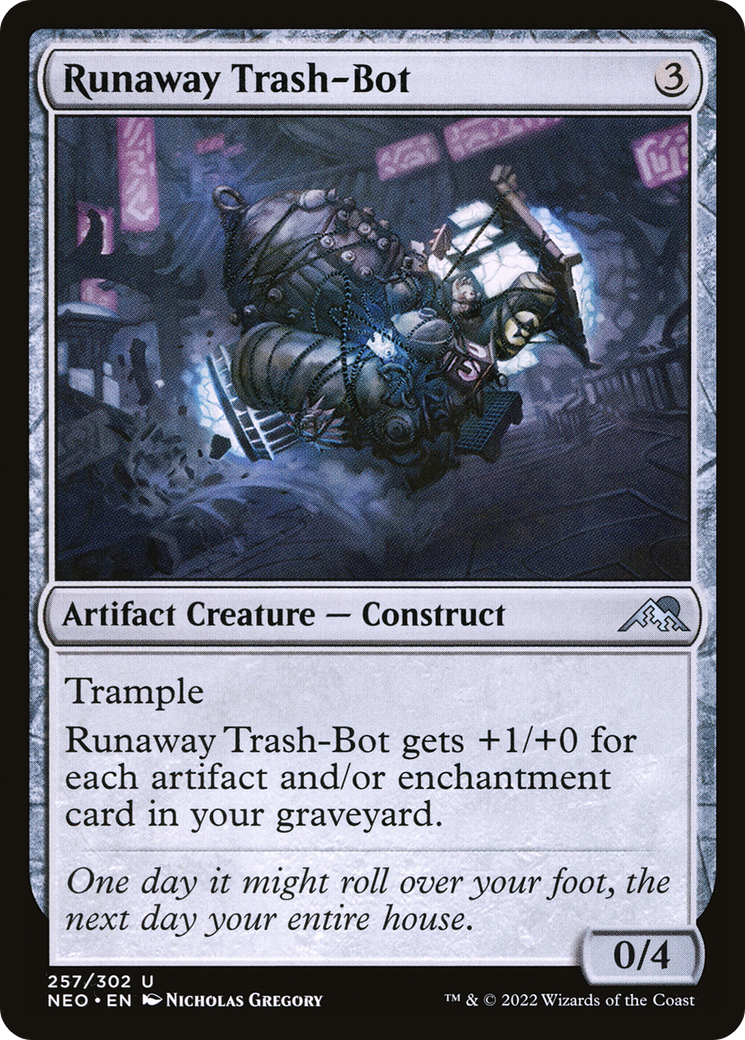 Runaway Trash-Bot [Kamigawa: Neon Dynasty] Foil