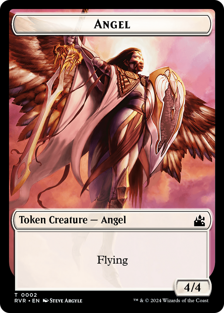 Saproling // Angel (0002) Double-Sided Token [Ravnica Remastered Tokens] | Silver Goblin