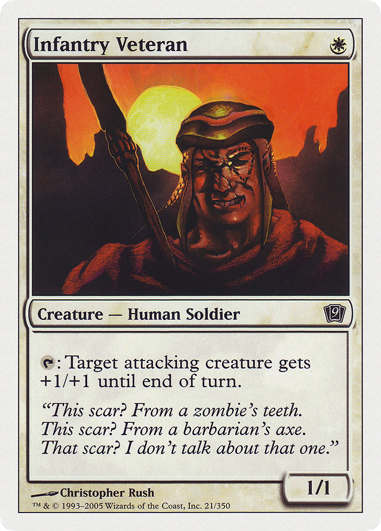 Infantry Veteran (021) Foil - Ninth Edition