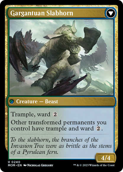 Invasion of Pyrulea // Gargantuan Slabhorn [March of the Machine] Foil