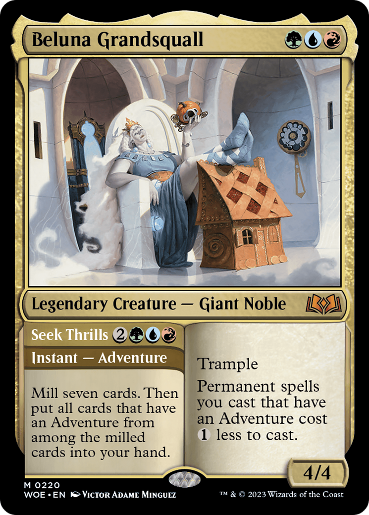 Beluna Grandsquall // Seek Thrills [Wilds of Eldraine] Foil
