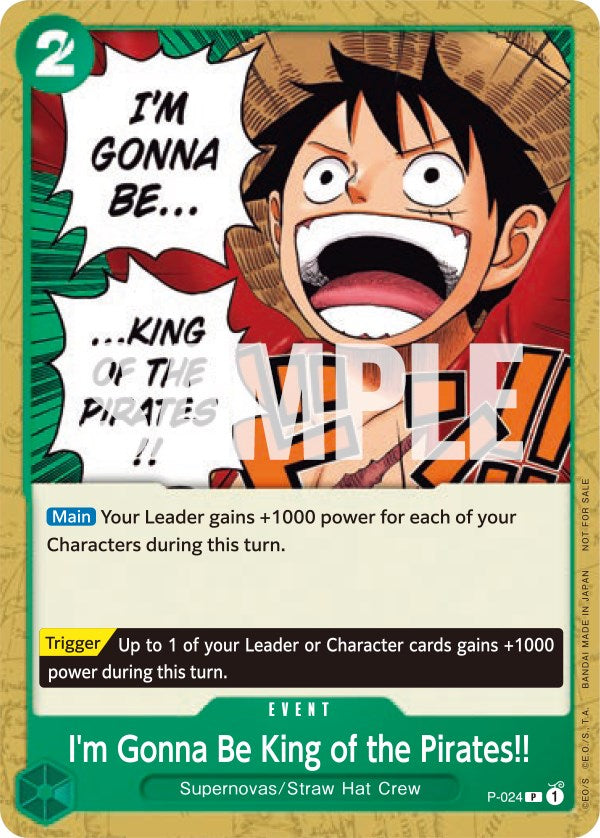 I'm Gonna Be King of the Pirates!! [One Piece Promotion Cards] | Silver Goblin