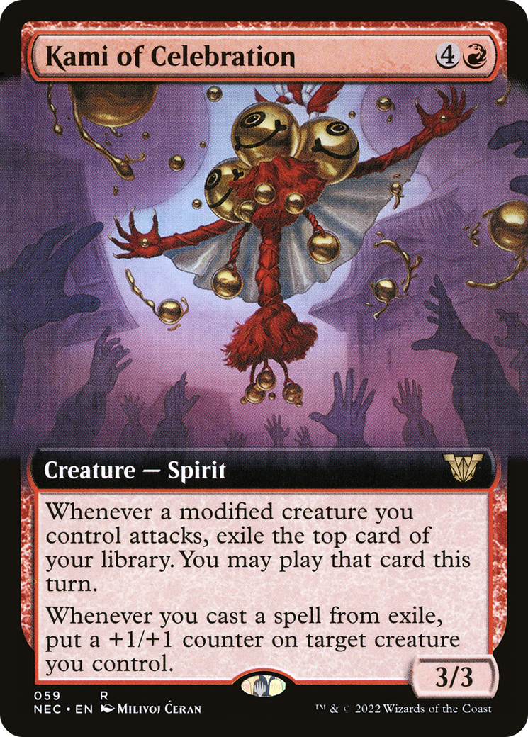 Kami of Celebration (Extended Art) [Kamigawa: Neon Dynasty Commander]